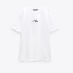 Zara White Short Sleeve Tee